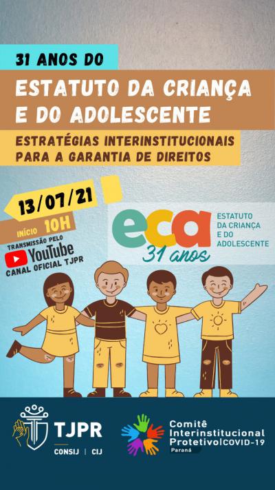 Governo celebra hoje (13/07) 31 anos do Estatuto da Criança e do Adolescente (ECA)